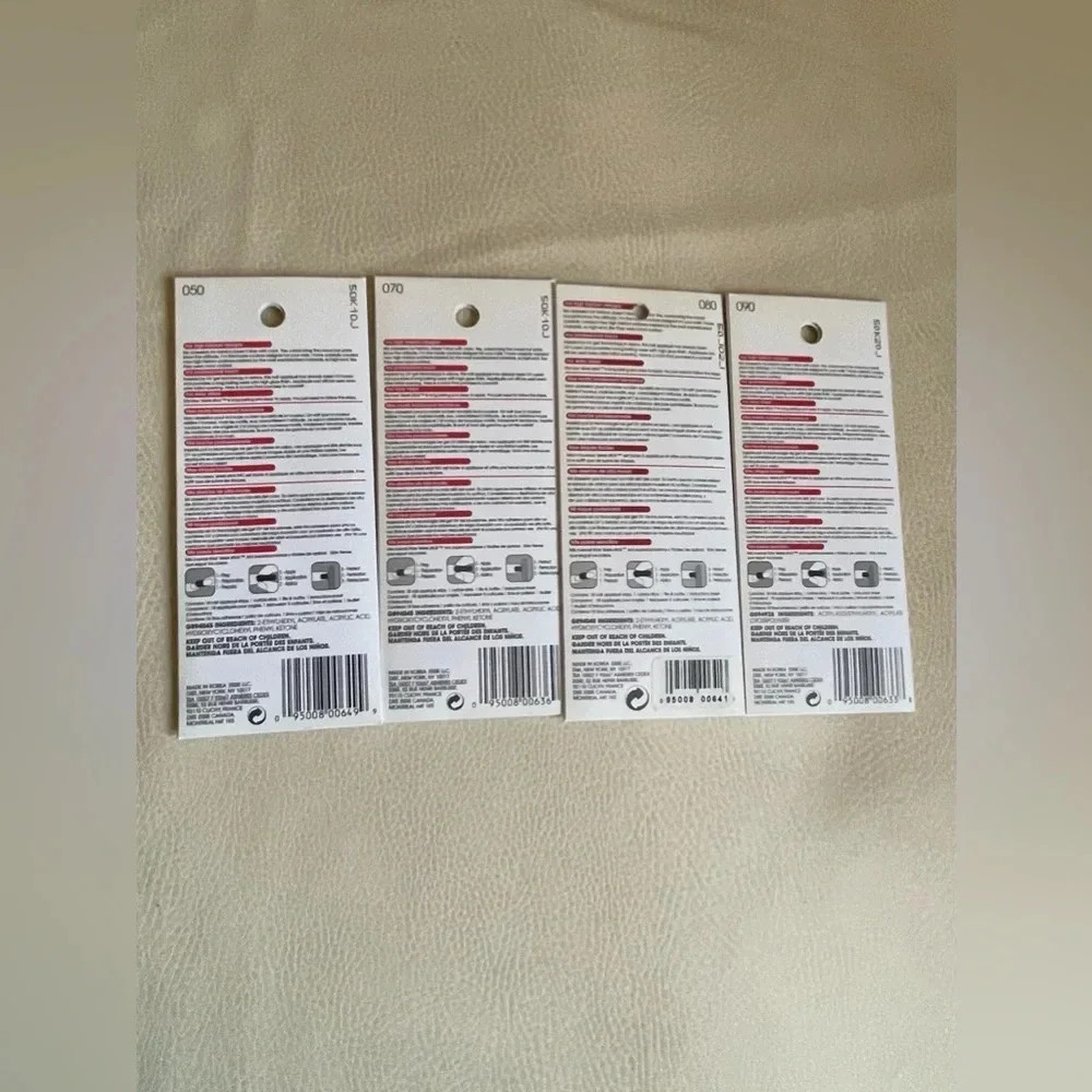 Essie press on gel manicure UV cure set of three sleek stick design print nails - Picture 6 of 6